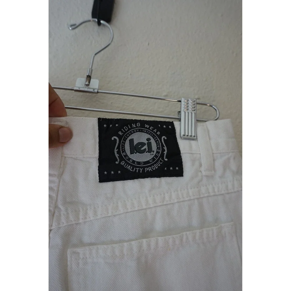 L.E.I.‎ Denim Shorts Cotton Vintage 90s minimalist High Waisted White Size 9